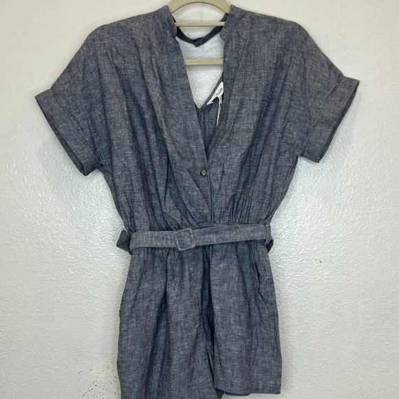 NWT HEARTLOOM Chambray Mikella Linen Romper Size XS - Picture 3 of 6